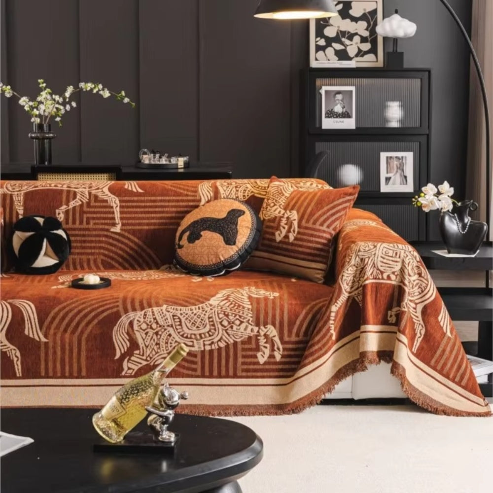 Equestrian Charm All-Season Sofa Protector