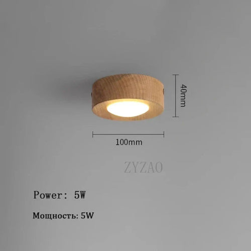 Stylish LED Ceiling Light Fixture in Wood Finish