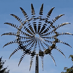 Kinetic Metal Wind Spinner Windmill for Outdoor Garden Decor - Anti-Rust