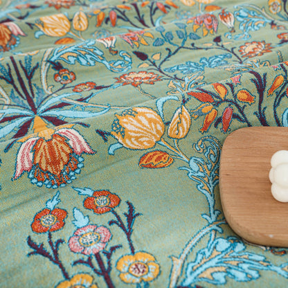 Botanical Bliss Reversible Cotton Throw Blanket