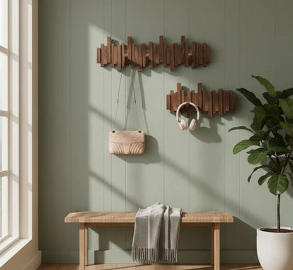 Sleek Wall Organizer | Stylish Folding Hooks for Space-Saving Solutions