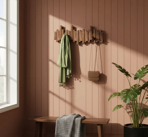 Sleek Wall Organizer | Stylish Folding Hooks for Space-Saving Solutions