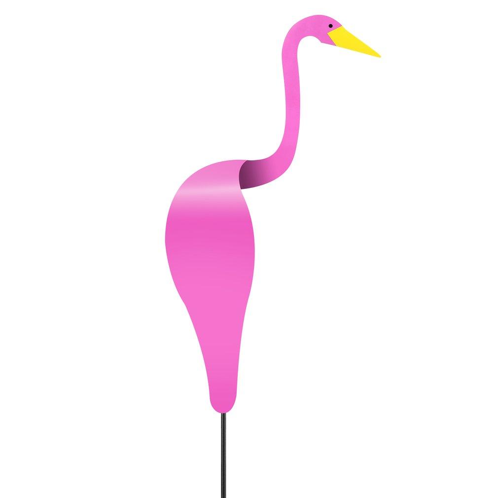 Whimsical Garden Flamingo Spinner | Decorative Wind Indicator