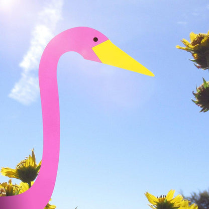 Whimsical Garden Flamingo Spinner | Decorative Wind Indicator