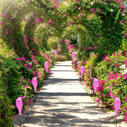 Whimsical Garden Flamingo Spinner | Decorative Wind Indicator
