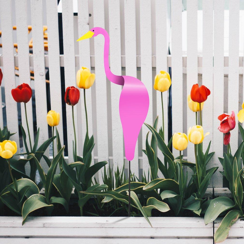 Whimsical Garden Flamingo Spinner | Decorative Wind Indicator
