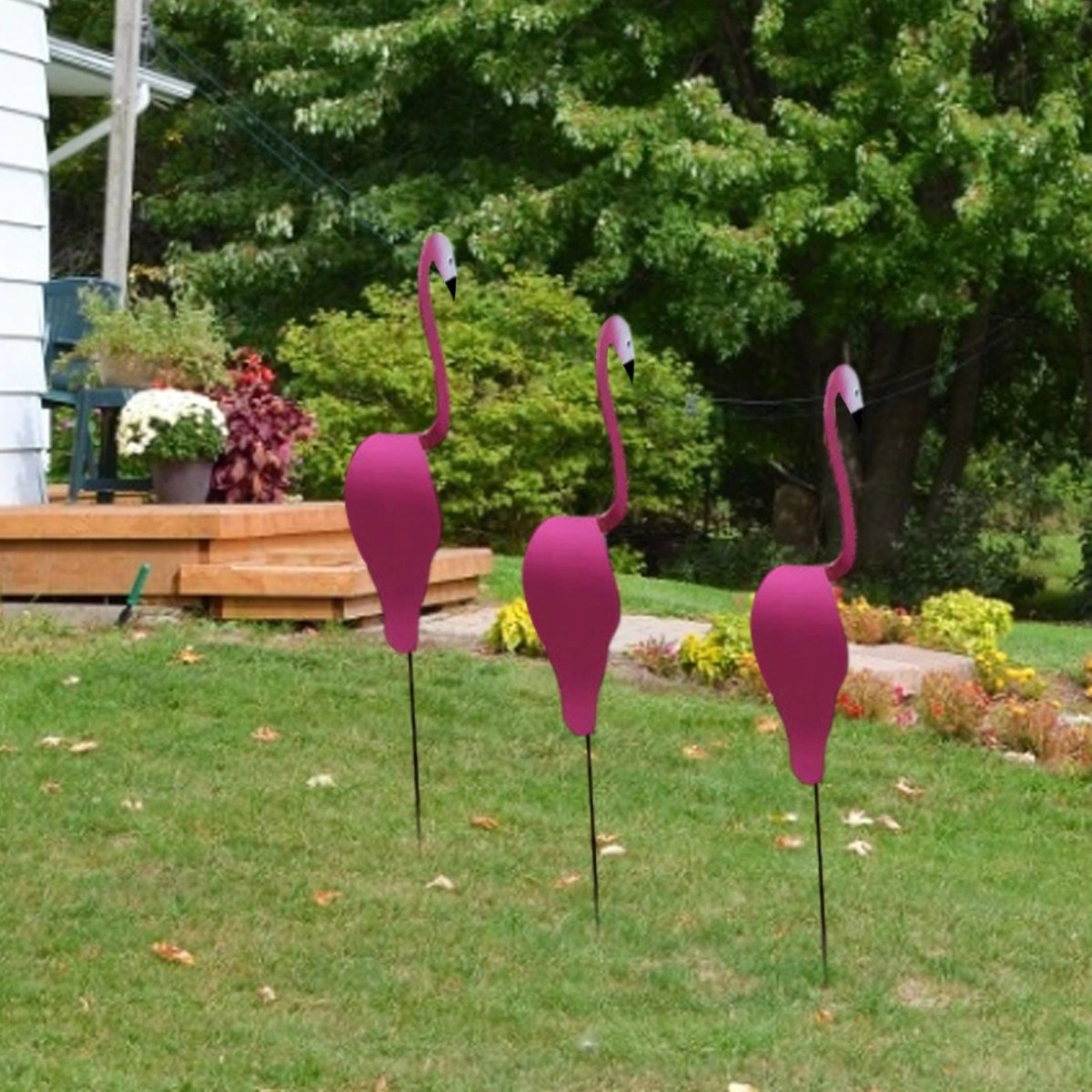 Whimsical Garden Flamingo Spinner | Decorative Wind Indicator