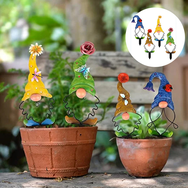 Colorful Metal Garden Gnomes for Year-Round Charm