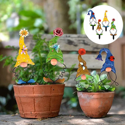Colorful Metal Garden Gnomes for Year-Round Charm