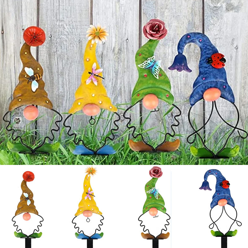 Colorful Metal Garden Gnomes for Year-Round Charm