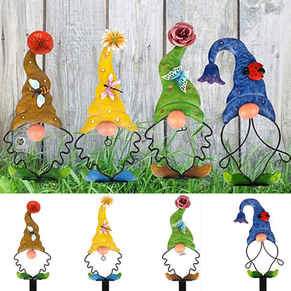 Colorful Metal Garden Gnomes for Year-Round Charm