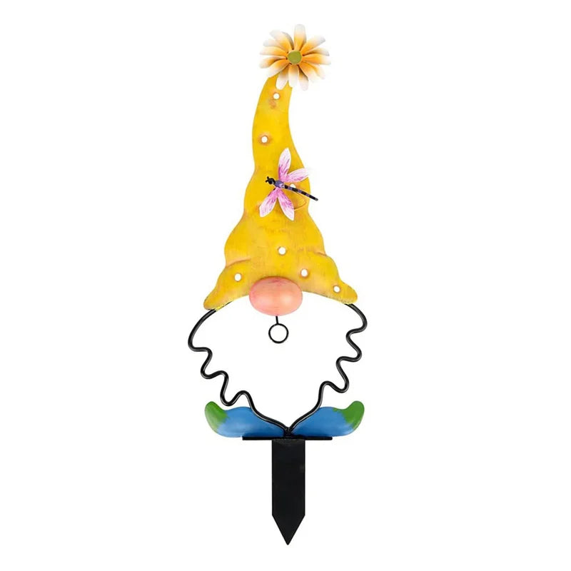 Colorful Metal Garden Gnomes for Year-Round Charm