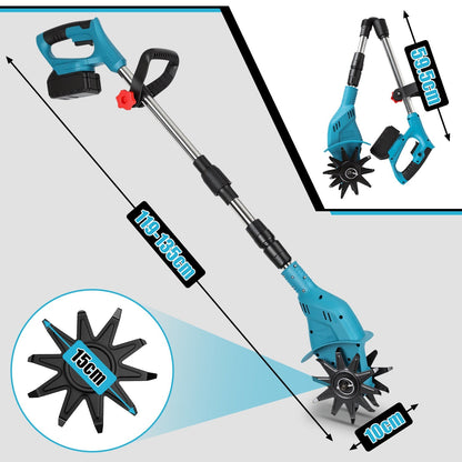 Portable 550W Garden Cultivator with Two Batteries