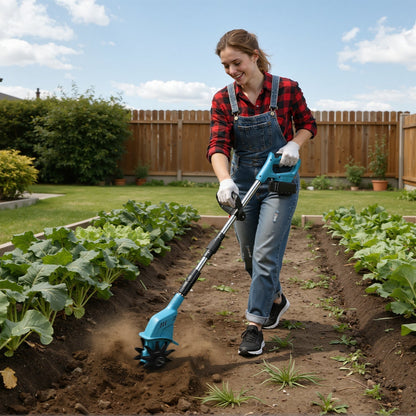 Portable 550W Garden Cultivator with Two Batteries