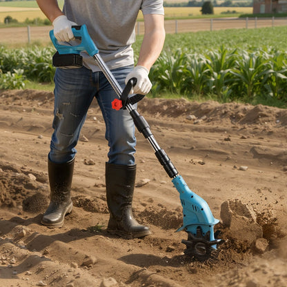 Portable 550W Garden Cultivator with Two Batteries