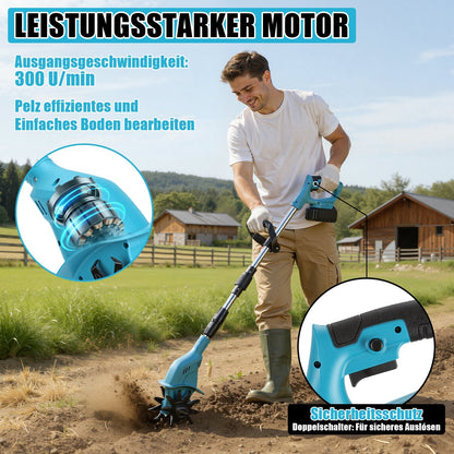 Portable 550W Garden Cultivator with Two Batteries