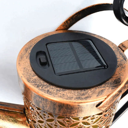 Solar-Powered Garden Lantern | Watering Can Design | Gentle Raindrop Light Effect