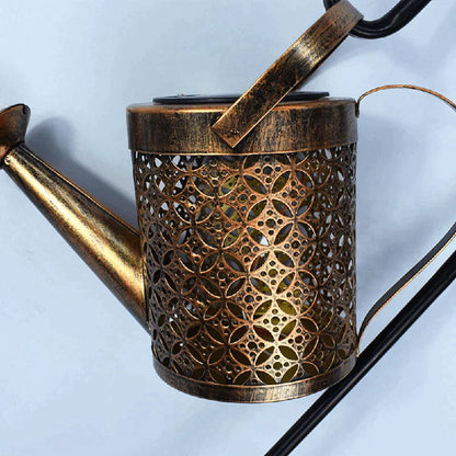 Solar-Powered Garden Lantern | Watering Can Design | Gentle Raindrop Light Effect