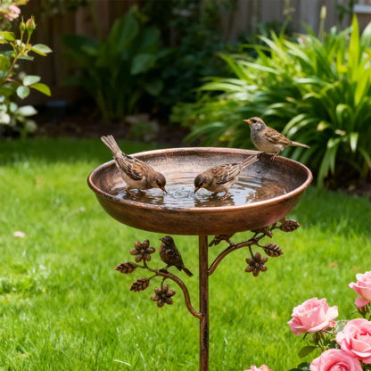 Elegant Bird Bath with Sturdy Ground Spike for Your Garden