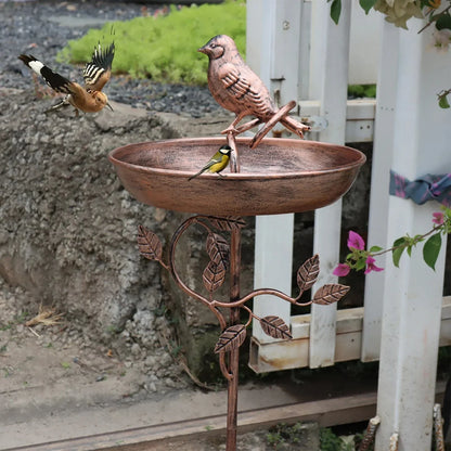 Elegant Bird Bath with Sturdy Ground Spike for Your Garden