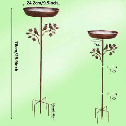 Elegant Bird Bath with Sturdy Ground Spike for Your Garden