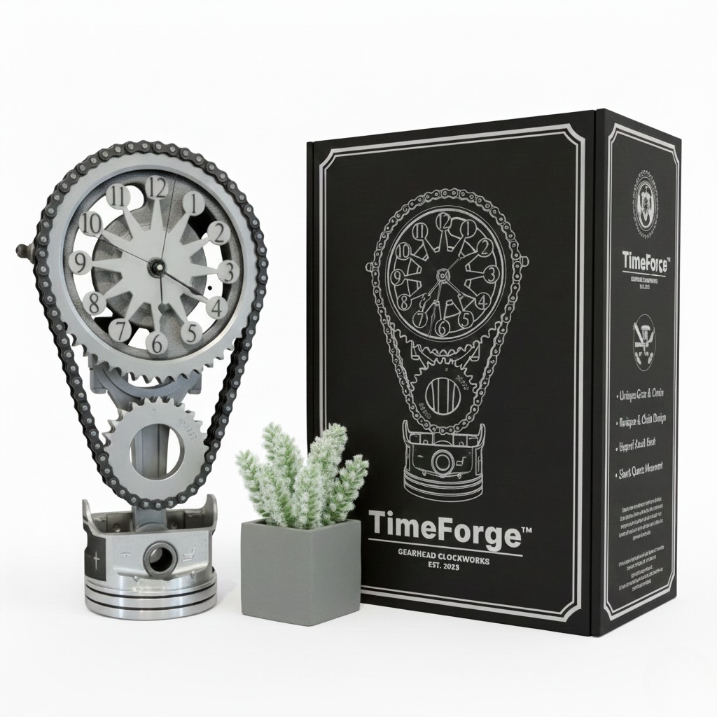 Industrial Elegance – Captivating Kinetic Timepiece