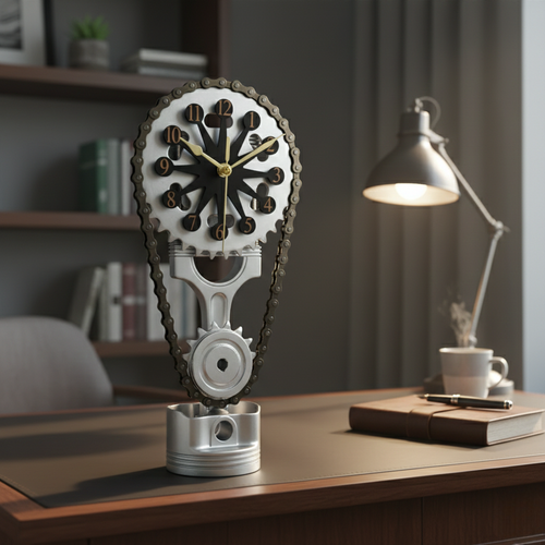 Industrial Elegance – Captivating Kinetic Timepiece