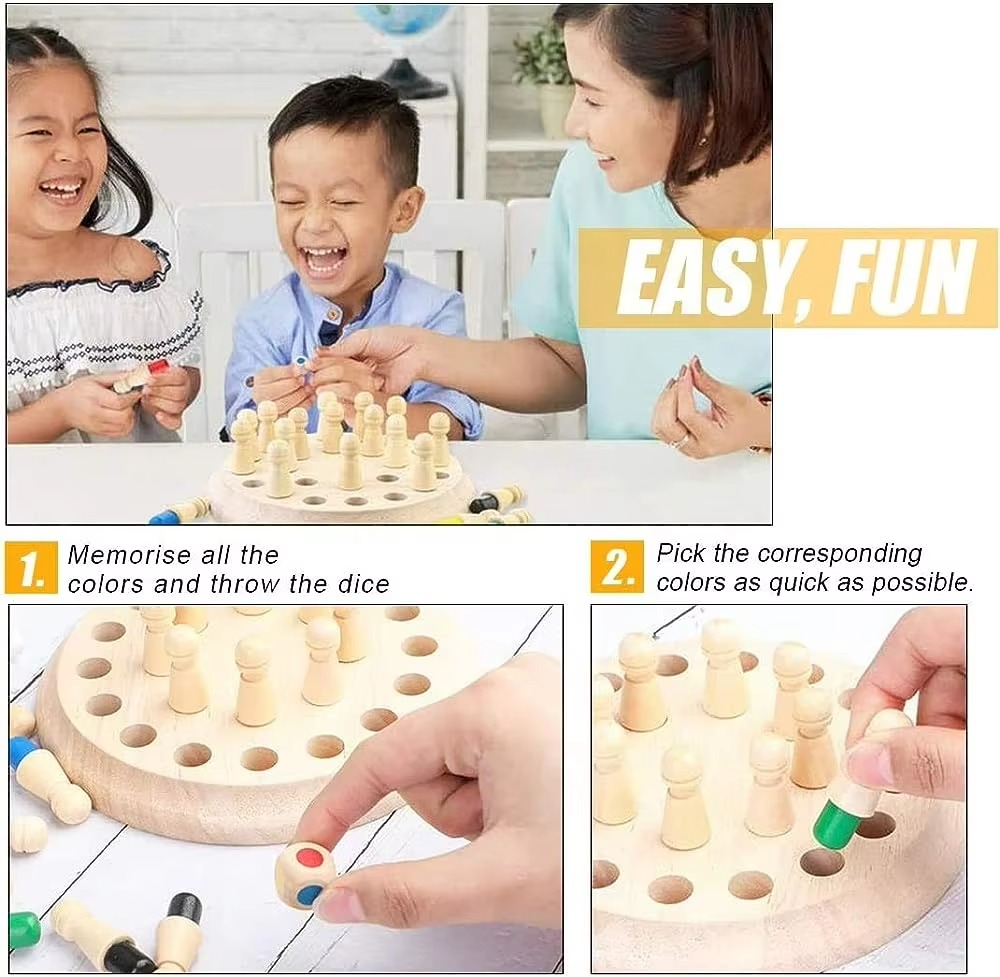 Memory Game | Wooden Focus Challenge with Dice | Boosts Concentration and Recall