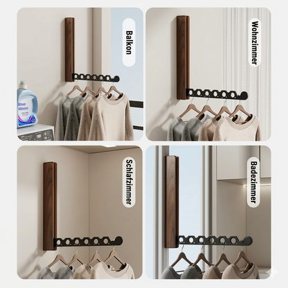 Compact Wall-Mounted Clothes Organizer with Foldable Design