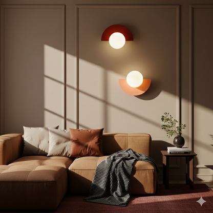 Modern Minimalist LED Wall Light with Glass Globe - Single Fixture