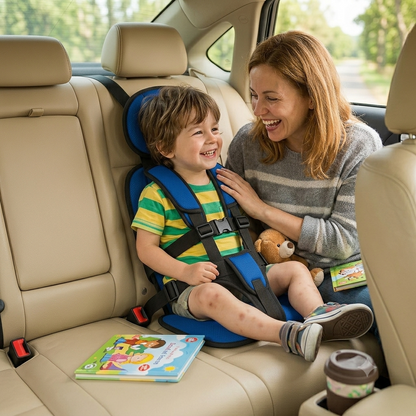 Portable Child Booster Seat with Safety Belt for Travel