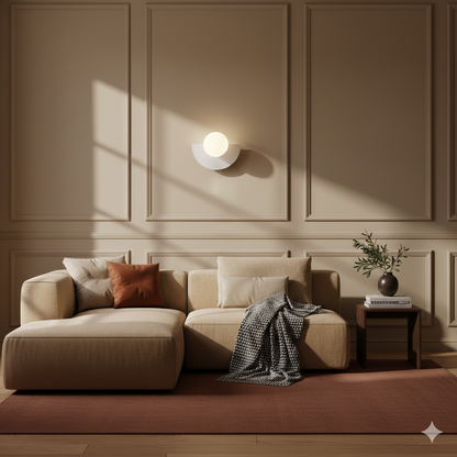 Modern Minimalist LED Wall Light with Glass Globe - Single Fixture
