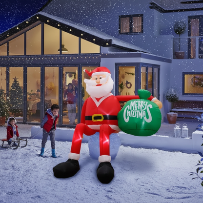 Santa Claus Inflatable Climber - 8 Feet Tall Decoration