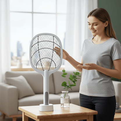 Electric Mosquito Zapper with USB Rechargeable Battery and Safety Guard