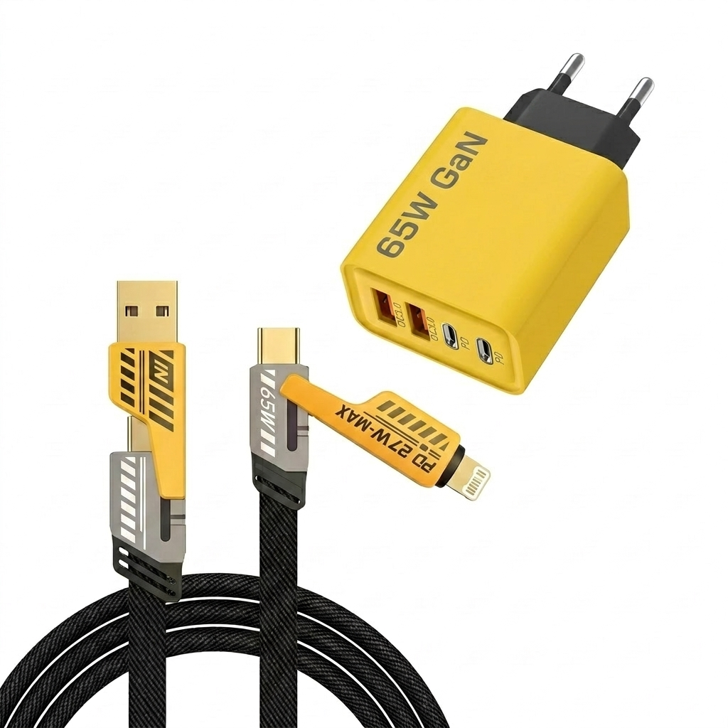 120W Fast Charging USB Hub with 4 Ports
