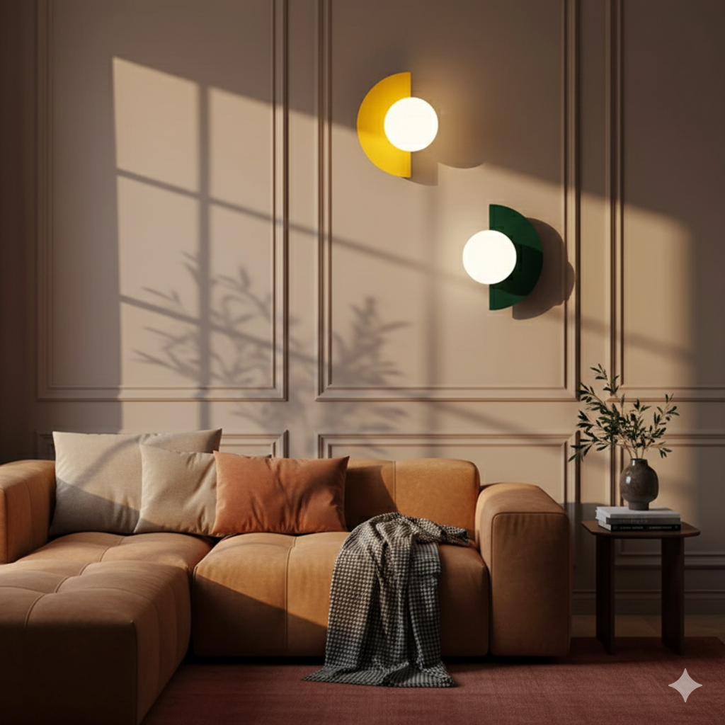 Modern Minimalist LED Wall Light with Glass Globe - Single Fixture