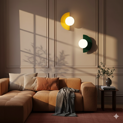 Modern Minimalist LED Wall Light with Glass Globe - Single Fixture