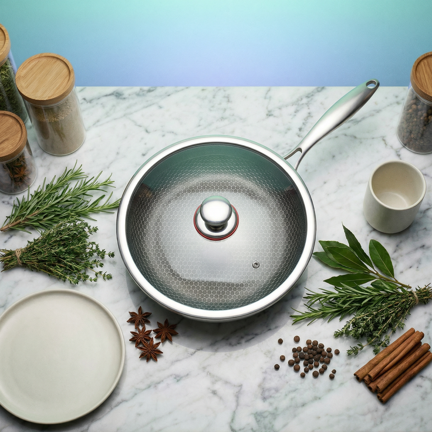 5-Layer Cooking Pan – Professional Titanium Frying Pan