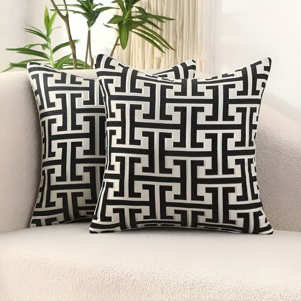Chic Modern Geometric Throw Pillow Cover