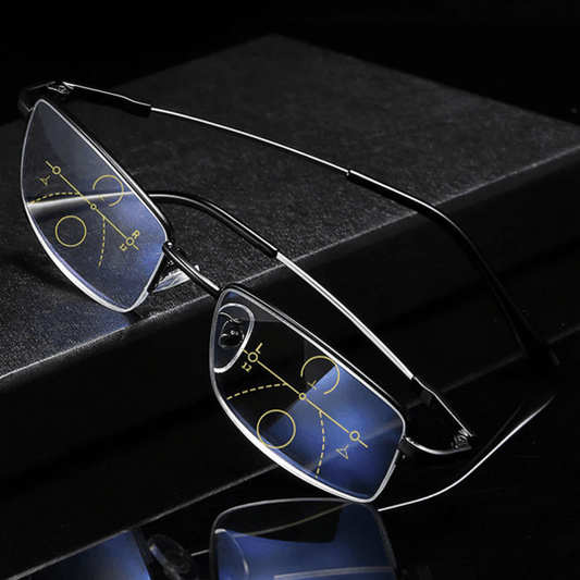 Adjustable Multifocal Glasses with Blue Light Filter and UV Protection