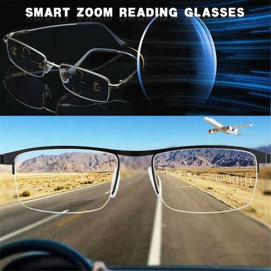Smart Progressive Glasses with Automatic Vision Adjustment & Blue Light Filter