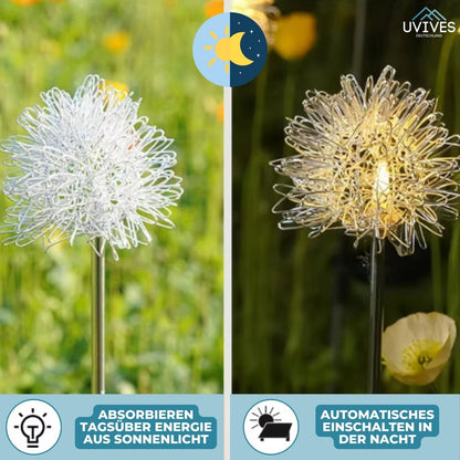 Waterproof Solar Garden Light in Dandelion Design