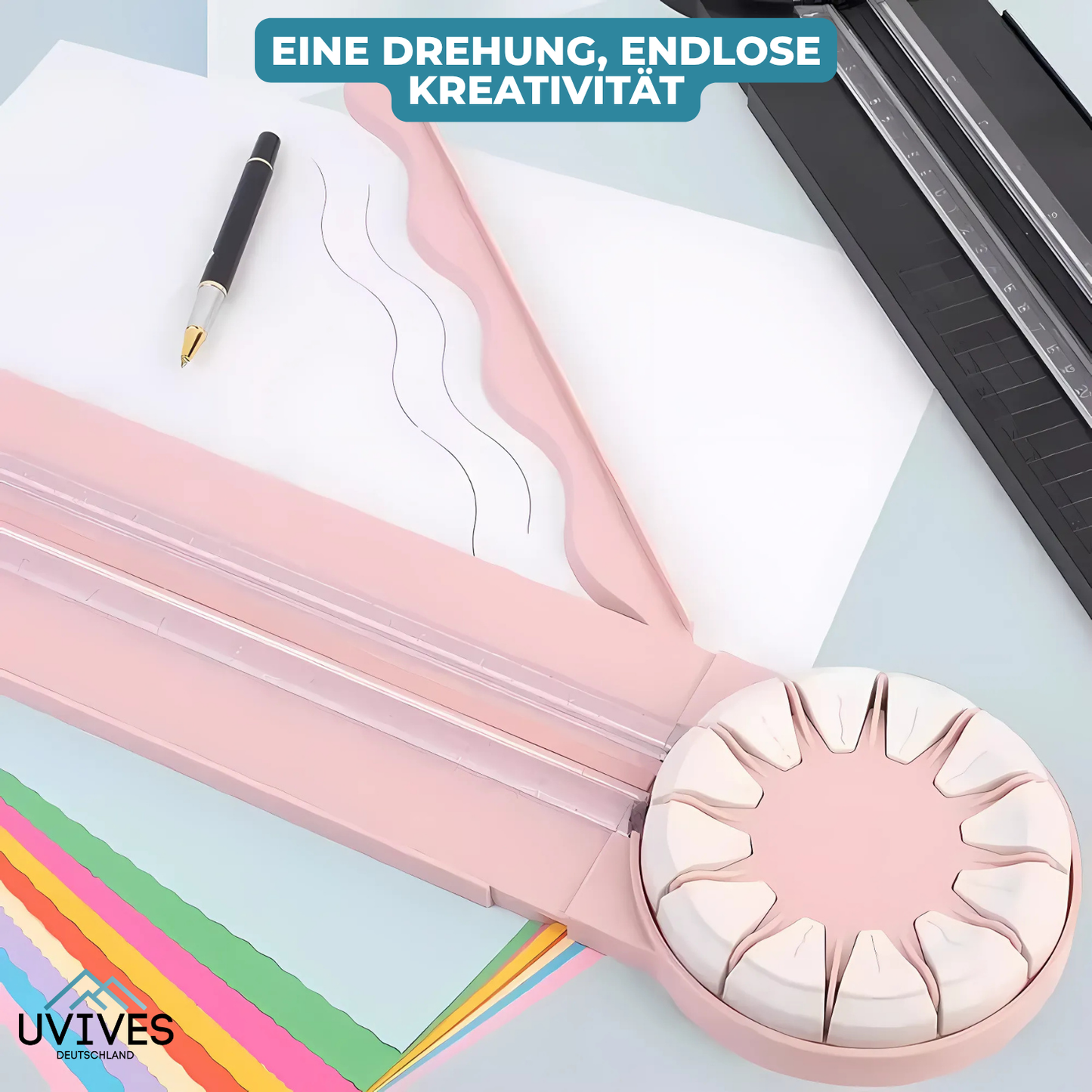 12-in-1 Paper Cutter with 360° Rotation – Versatile Cutting Tool