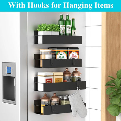 Magnetic Spice Rack Set | 4-Piece, No Tools Required