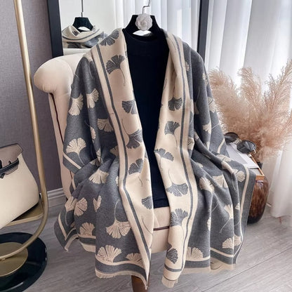 Floral Elegance Reversible Scarf Wrap for All Occasions