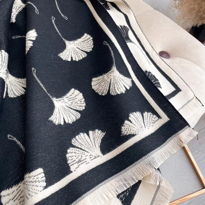Floral Elegance Reversible Scarf Wrap for All Occasions
