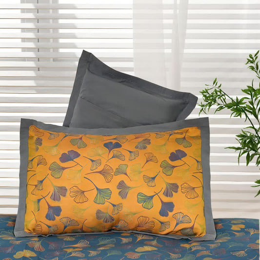 Soft Cotton Pillowcase Set with Ginkgo Leaf Design – 2 Pieces