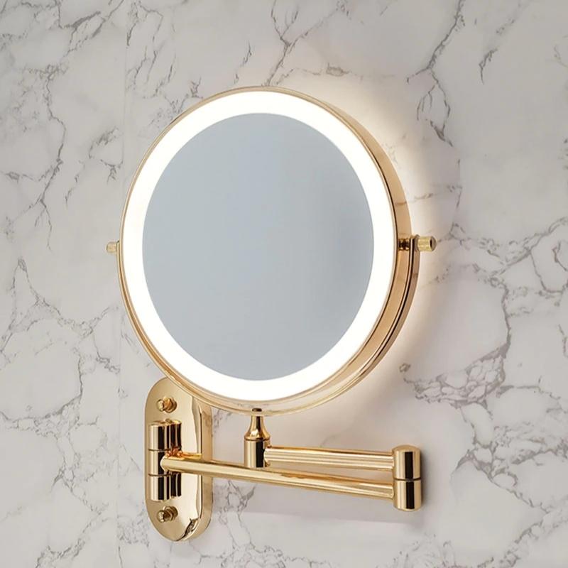Luminous Luxe Touch-Activated Vanity Mirror with 360° Rotation
