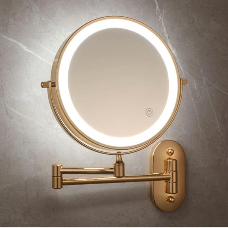 Luminous Luxe Touch-Activated Vanity Mirror with 360° Rotation