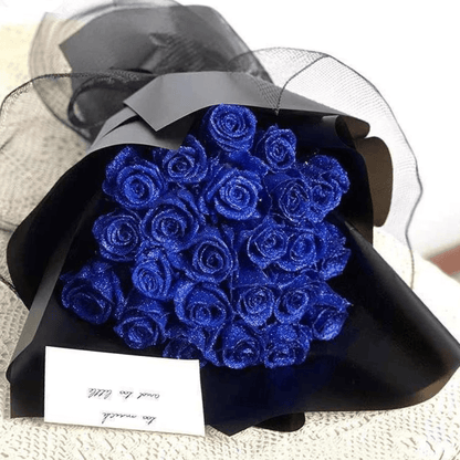 Elegant Everlasting Decorative Charm - Timeless Glitter Rose